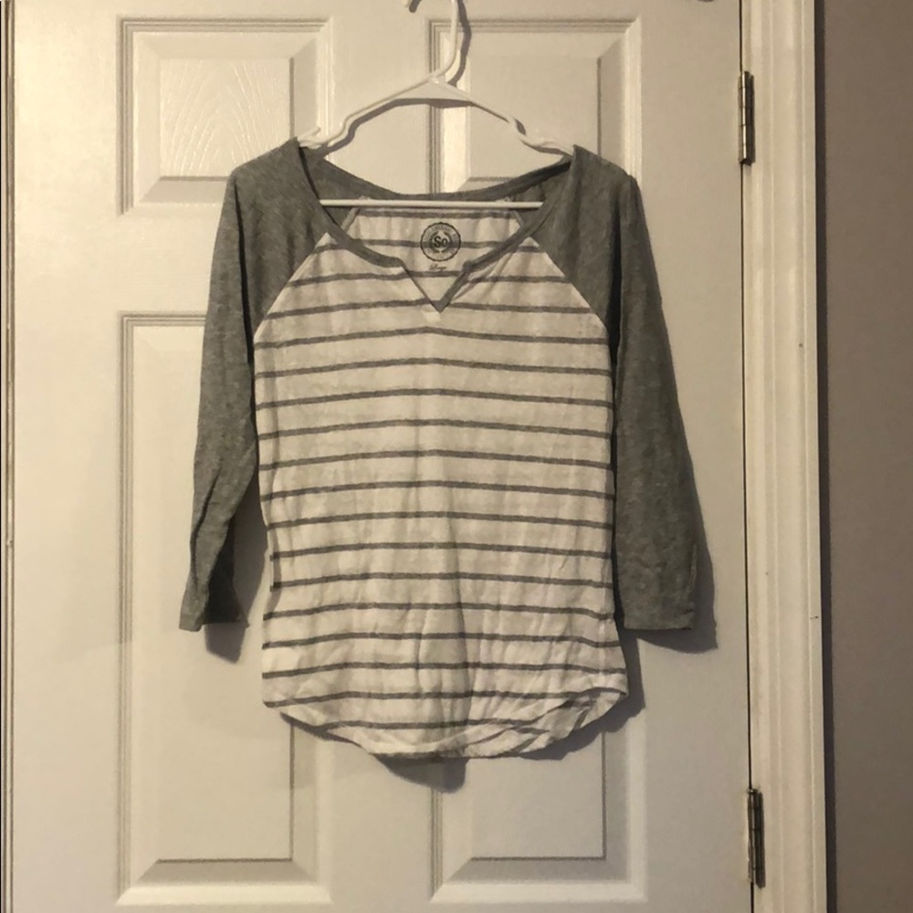 Striped 3 Quarter Sleeve shirt